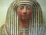 British Museum Top 20 20 Pasenhor Wooden Coffin 20. Wooden coffin of Pasenhor � Thebes Egypt, around 900BC. This coffin is well painted with blue, green, black, red and white colours. Pasenhor wears a striped headdress and an elaborate collar around his shoulders and most of his upper body, with leaf and petal shaped elements, and flowers. The Abydos fetish, symbol of Osiris, is in the centre of the collar.